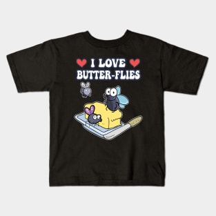 I Love Butterflies - Butterfly Lover Kids T-Shirt